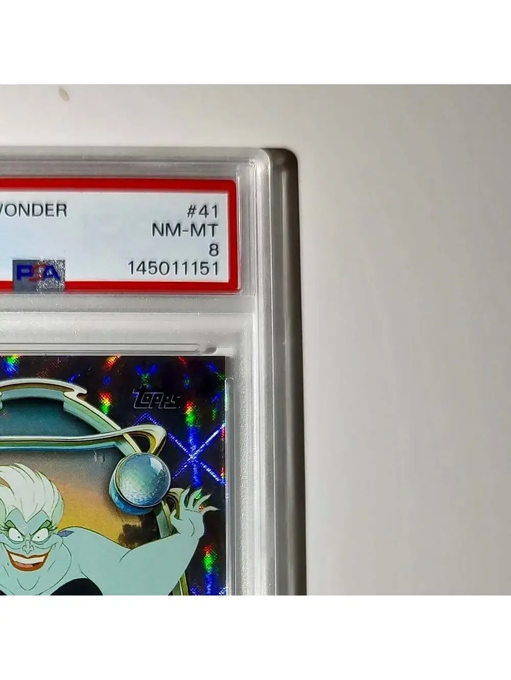 Ursula 2025 Topps Disney Wonder #41 Winter Variant Card The Little Mermaid PSA 8